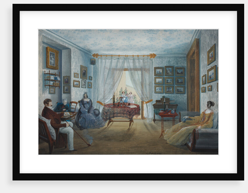The Drawing Room in the Naryshkin Palace of Miskhor, 1842 by Carlo Bossoli