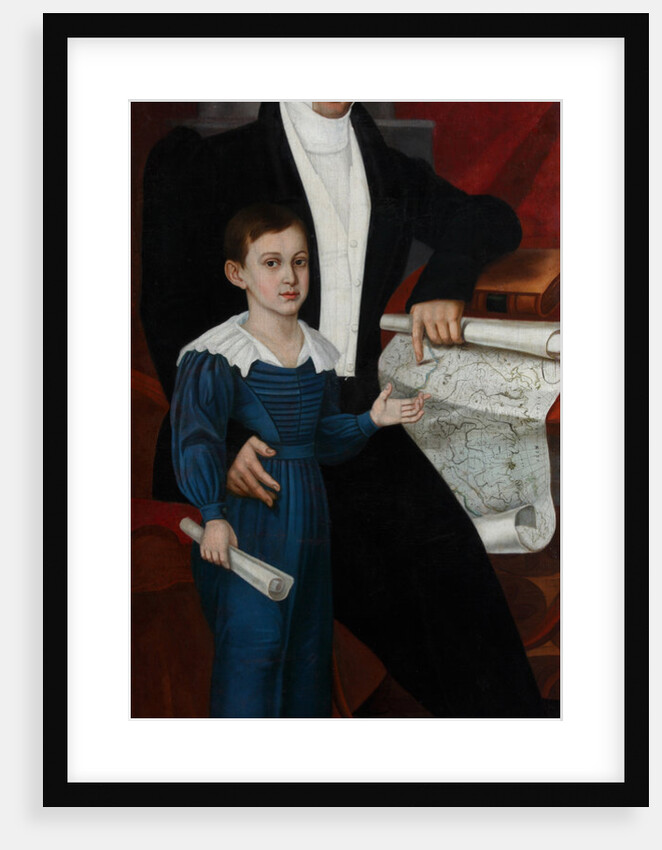 Portrait of Konstantin Rogal-Levitsky with Son Philipp, c. 1830 by Anonymous