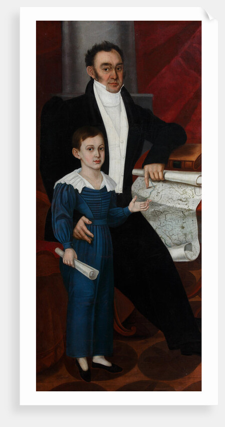 Portrait of Konstantin Rogal-Levitsky with Son Philipp, c. 1830 by Anonymous