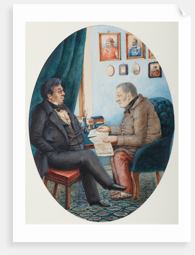 Faddey Venediktovich Bulgarin and Nikolay Ivanovich Gretsch, 1849 by Pyotr Andreyevich Karatygin