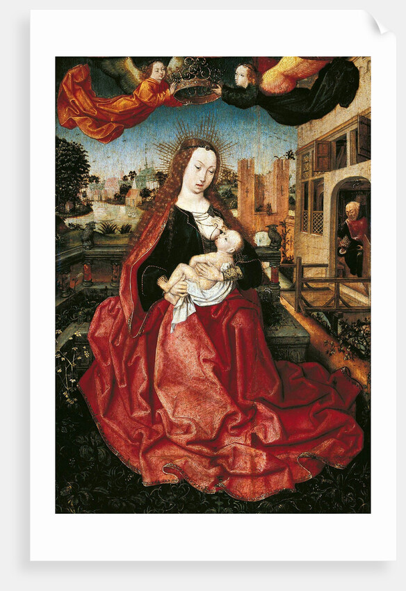 Madonna and Child crowned by two angels, 1490s by Master of Frankfurt