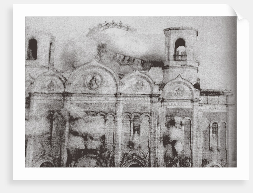 The Demolition of the Cathedral of Christ the Saviour in Moscow, 1931 by Ilya Arnoldovich Ilf