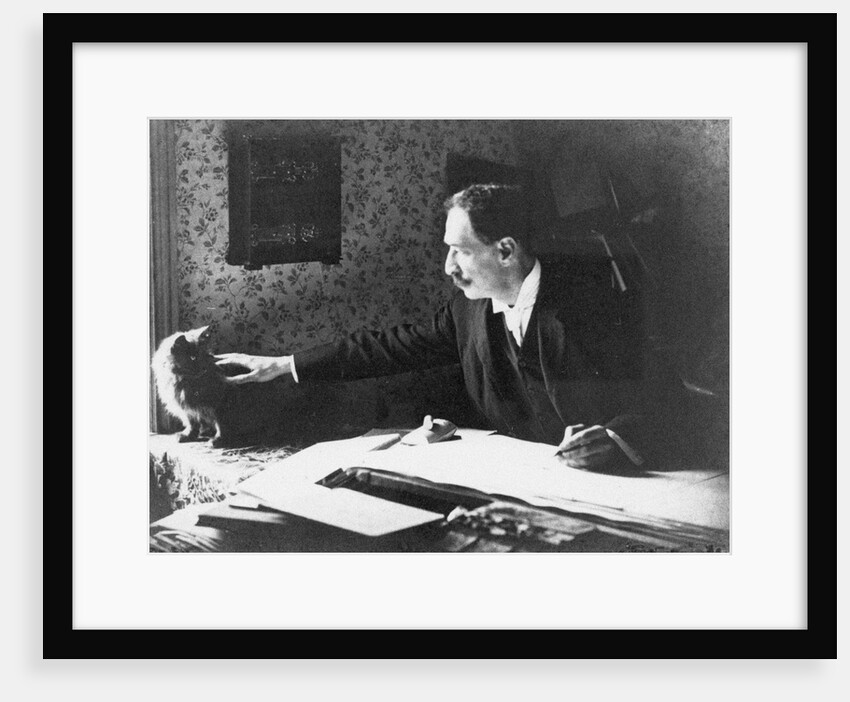 Louis Wain at his drawing board, 1890s by Anonymous