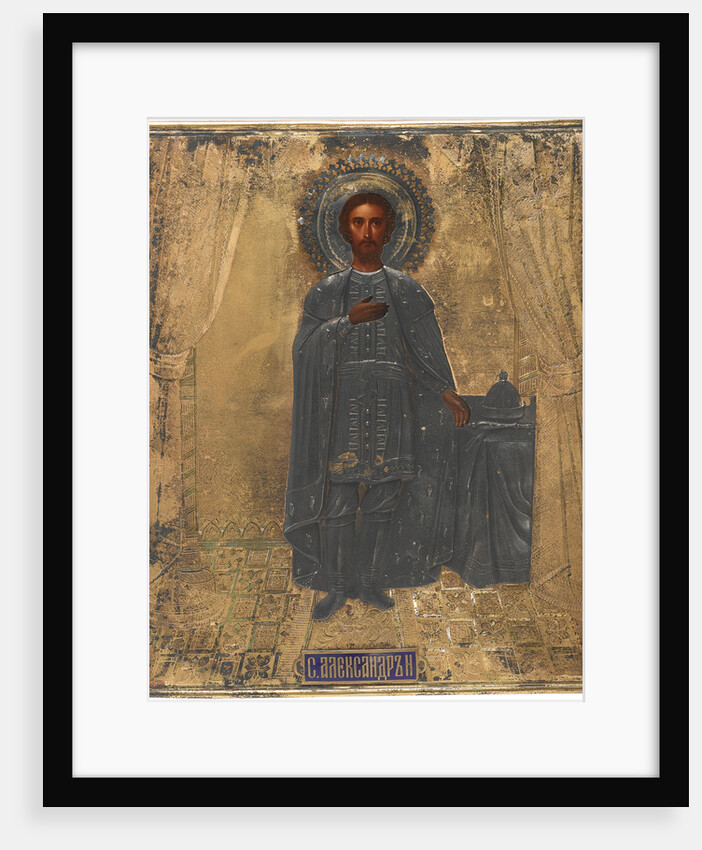 Saint Grand Prince Alexander Nevsky, 19th century by Russian icon