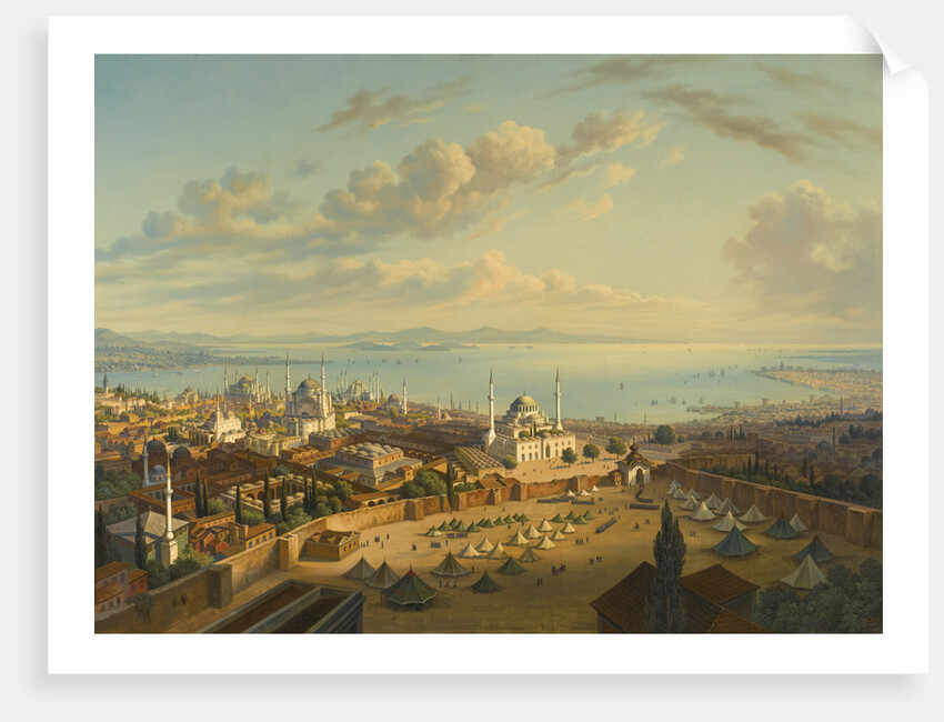 Constantinople from the Fire Tower of Beyazit by Hubert Sattler