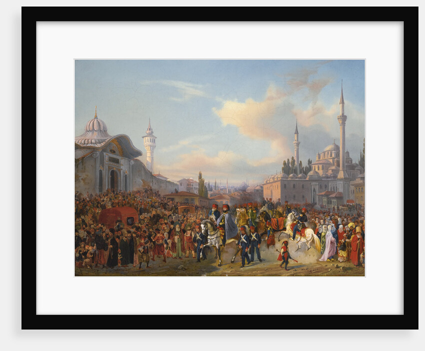 Sultan Mahmud II Leaving The Bayezid Mosque, Constantinople, 1837 by Auguste Mayer