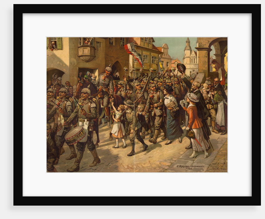 The Mobilization in 1914. Image to Schools History Teaching, 1915 by Carl Röhling