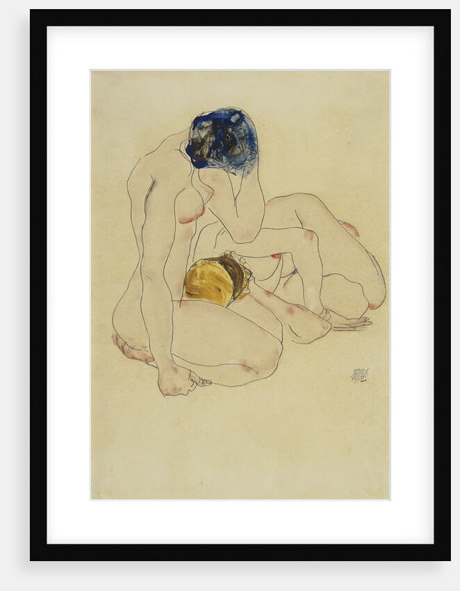 Two friends, 1912 by Egon Schiele