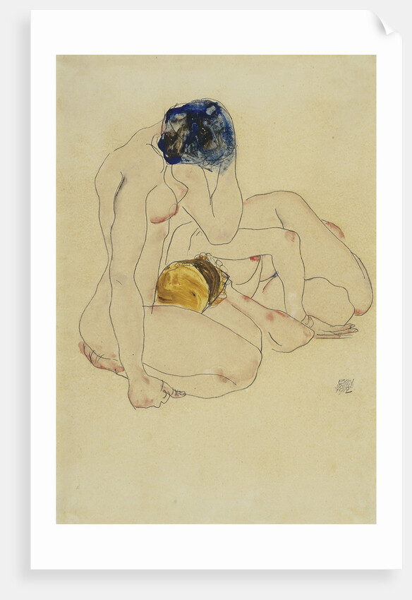 Two friends, 1912 by Egon Schiele