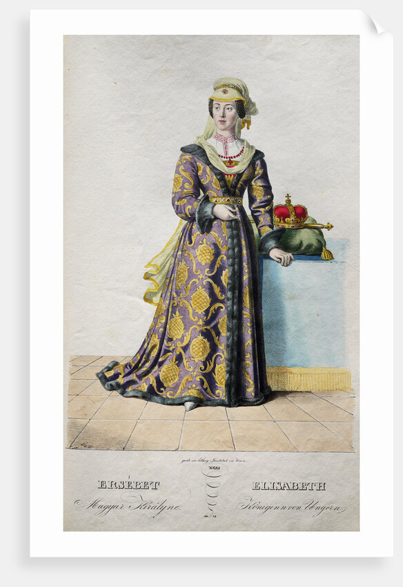 Elizabeth of Luxembourg, Queen of Bohemia, 1828 by Josef Kriehuber