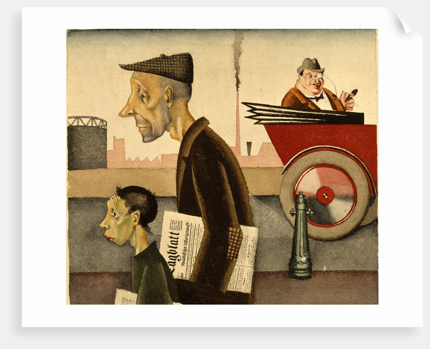 Newspaper people, 1921 by Georg Scholz