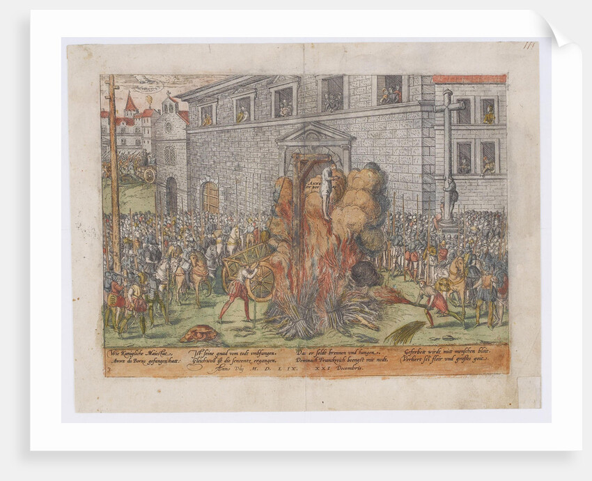 The Execution of Anne du Bourg on December 23, 1559, 1568 by Jean Jacques Perrissin