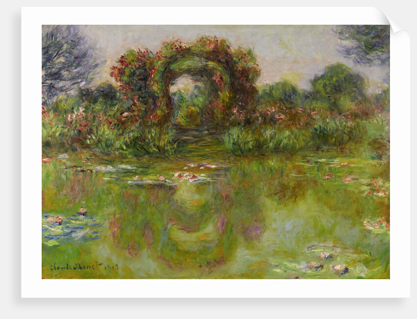 Bassin aux Nymphéas, les Rosiers, 1913 by Claude Monet
