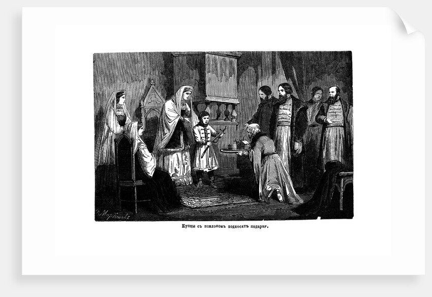 Young Peter the Great receives gifts from the merchants, 1875 by Anonymous