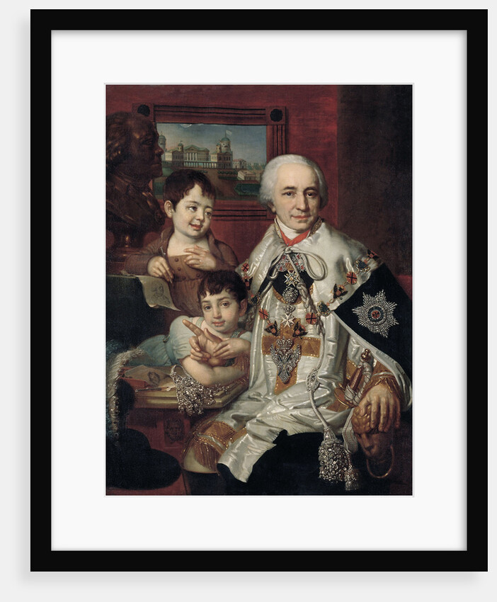 Portrait of Admiral Count Grigory Grigoryevich Kushelev with children, 1801 by Vladimir Lukich Borovikovsky