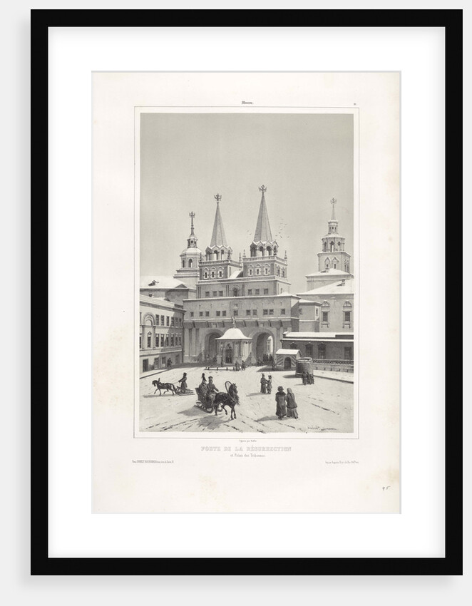 The Resurrection Gate in Moscow, 1839 by André Durand