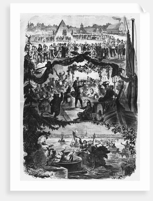 Wedding of Prince-Pope to celebrate the Peace Treaty of Nystad on 20 August 1721, 1872 by Lavrenty Avksentyevich Seryakov