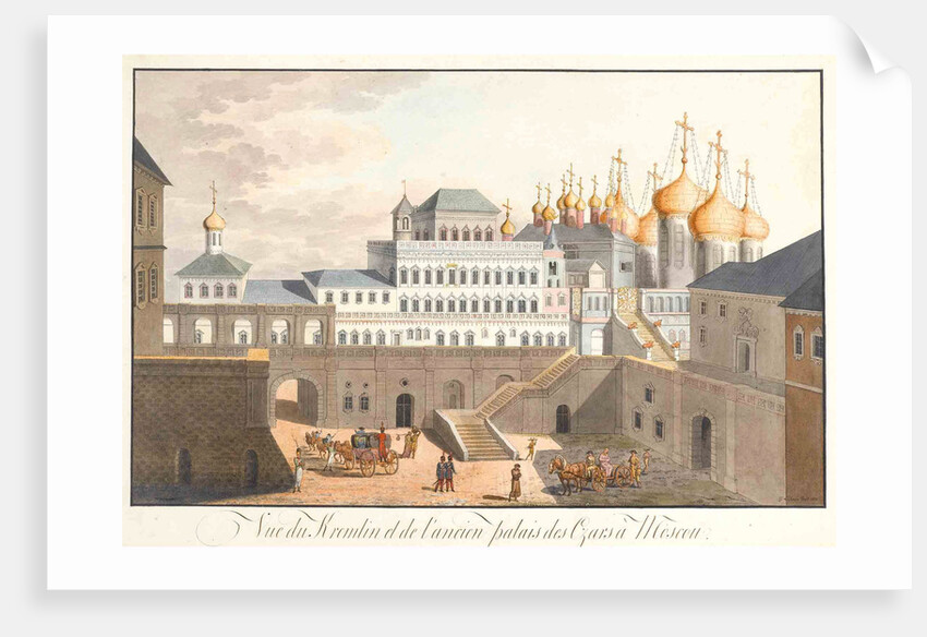 View of the Kremlin in Moscow. The Terem Palace, 1813 by Johann Gottlieb Lohrer