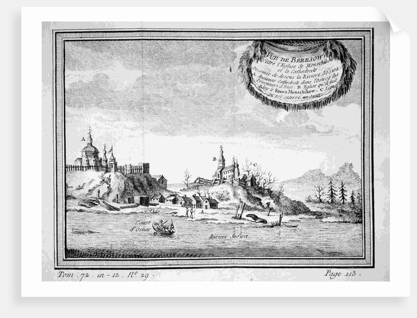 View of Beryozovo from the Sosva River, 1770s by Anonymous