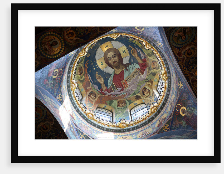 Christ Pantocrator under the central dome of the Church of the Savior on Spilled Blood in St. Peters by Nikolai Nikolayevich Harlamov