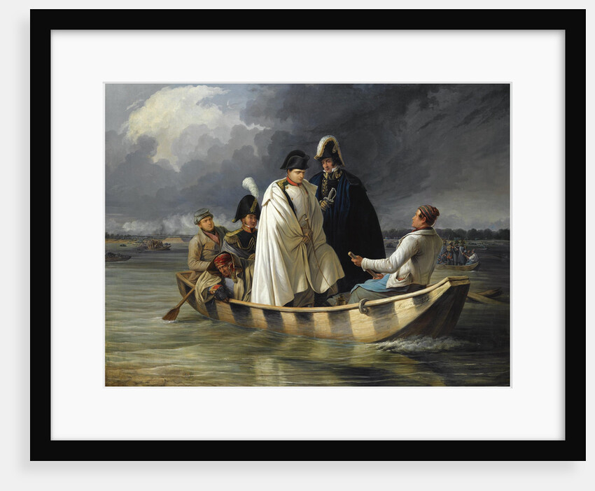 Napoleon leaving the Lobau after the defeat at the battle of Aspern, 1845 by Anton Ritter von Perger