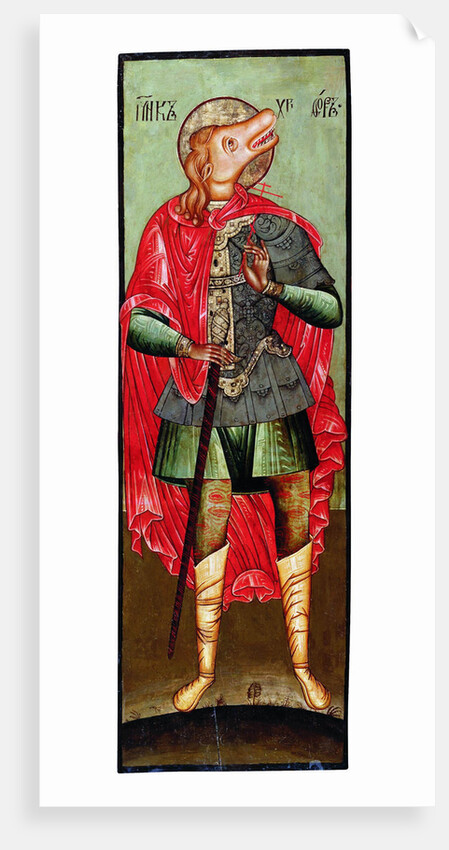 Saint Christopher as Cynocephaly, 17th century by Russian icon