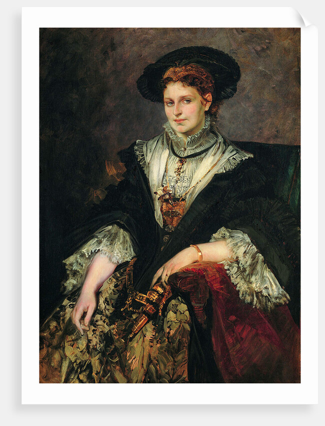 Portrait of Bertha von Piloty, 1872-1873 by Hans Makart