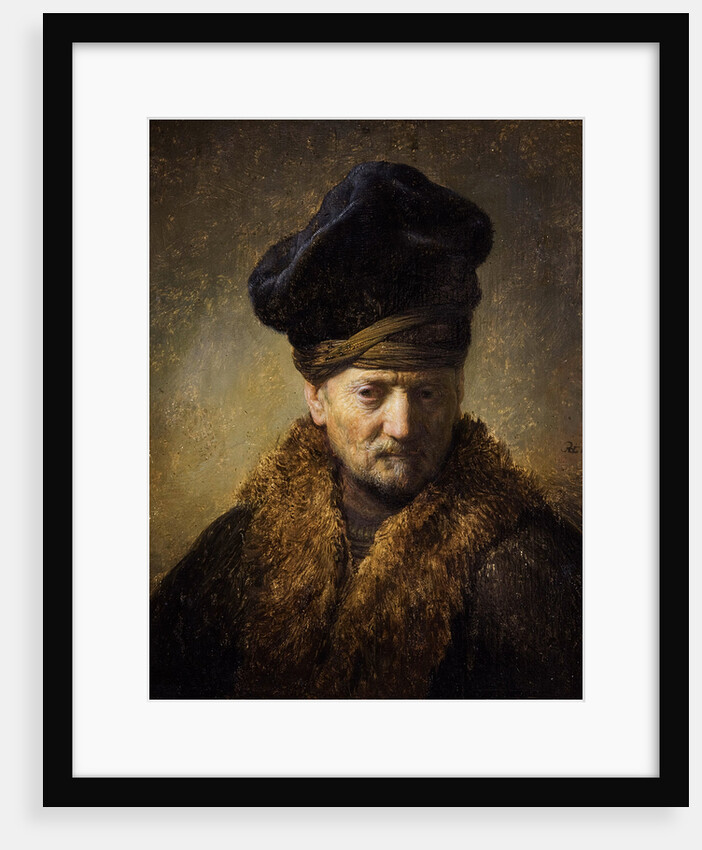 Portrait of an old man with fur hat, 1630 by Rembrandt van Rhijn