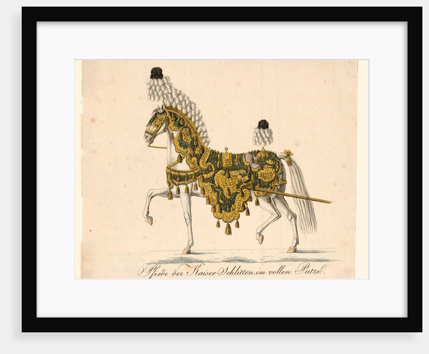 Decorated horse furniture of the Emperors Ceremonial Horse-Drawn Carriages, 1815 by Anonymous
