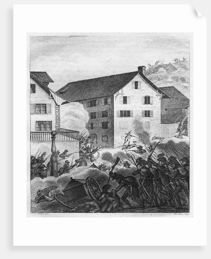 Second Battle of Zurich, Fighting scene at the Central, 1799 by Anonymous