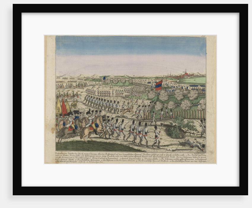 French and Russian troops on the Zürichberg hill in the First Battle of Zurich, c. 1810 by Anonymous