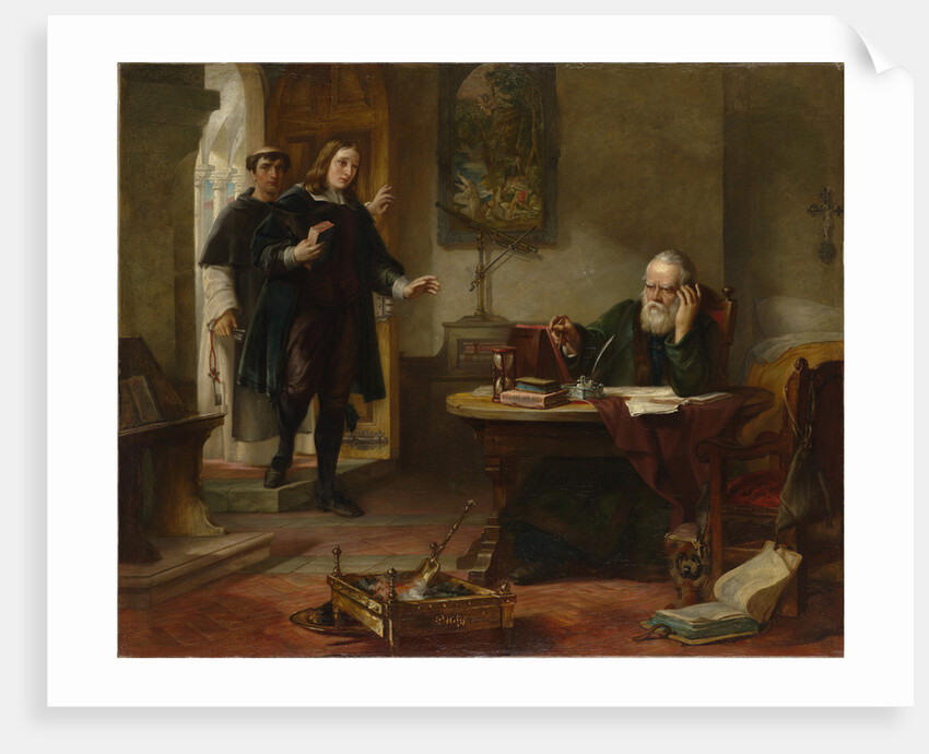 Milton visiting Galileo when a prisoner of the Inquisition, 1847 by Solomon Alexander Hart