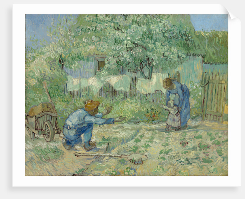 First Steps (after Millet), 1890 by Vincent van Gogh