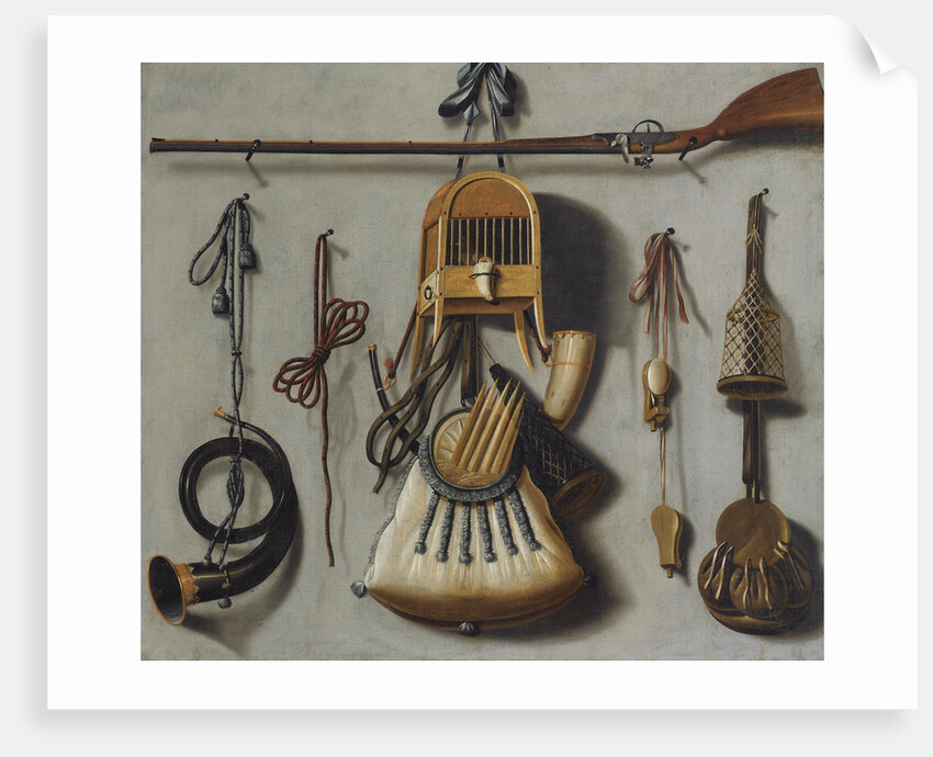Still-Life with Hunting Equipment by Johannes Leemans
