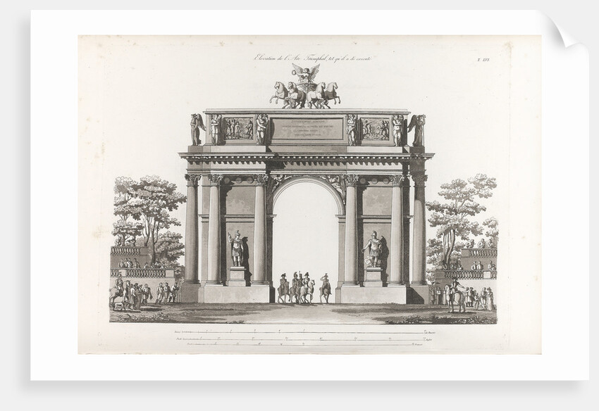 Triumphal Arch. From: Recueil des façades des principaux monuments construits à St.-Pétersbourg, 180 by Jean François Thomas de Thomon