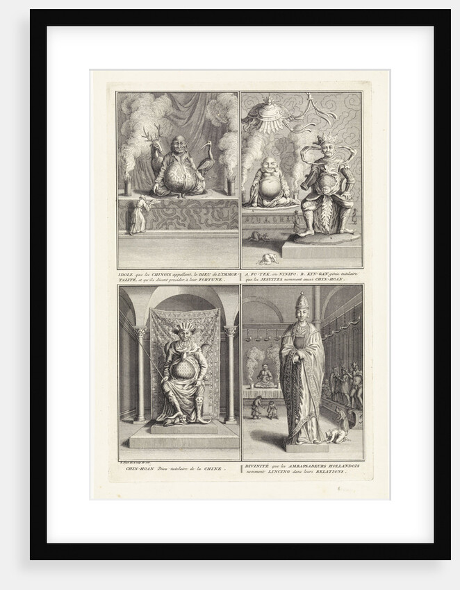 Four Chinese gods, 1728 by Bernard Picart