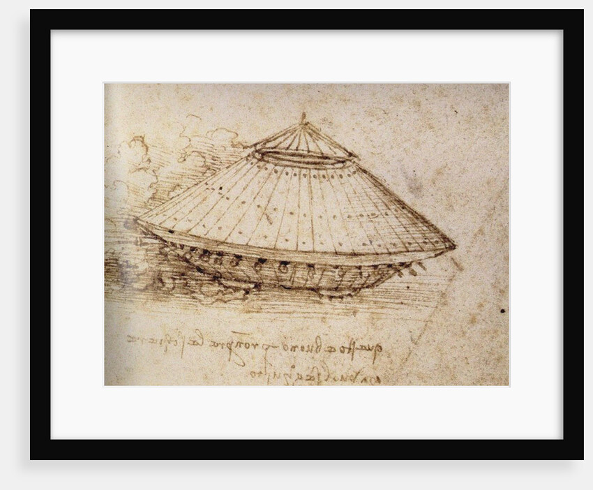 Drawing of an armoured tank, ca 1485 by Leonardo da Vinci