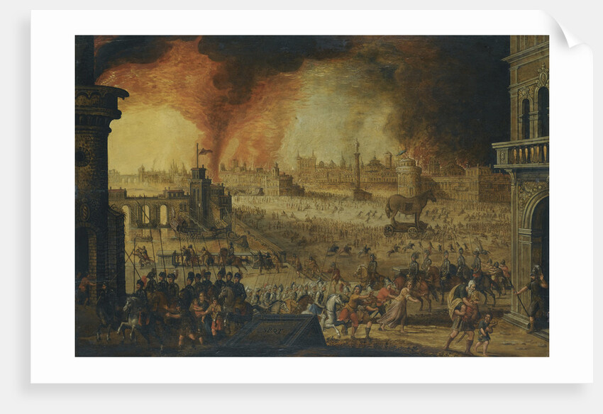 The Siege of Troy, 17th century by Anonymous