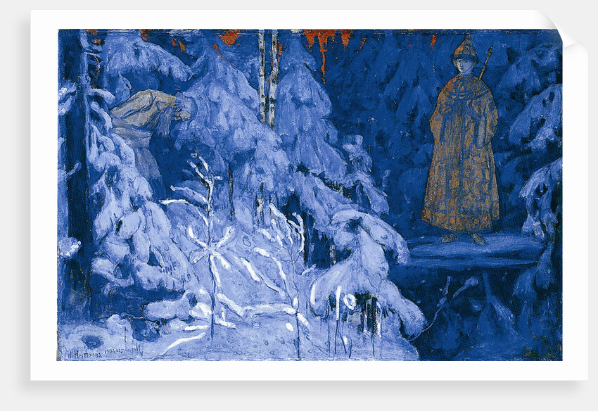 Ivan Susanin receives a vision of Mikhail Fyodorovich, 1906 by Mikhail Vasilyevich Nesterov