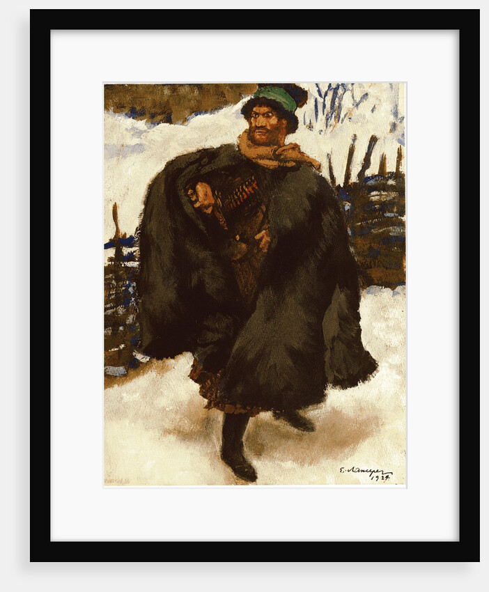 Illustration to the novel Hadji Murad by Leo Tolstoy, 1924 by Evgeny Evgenyevich Lanceray