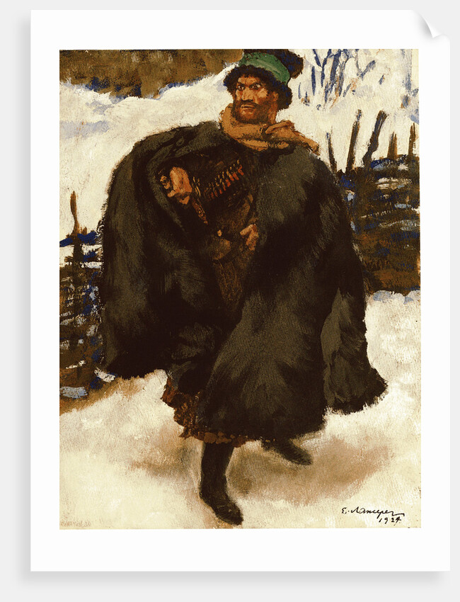 Illustration to the novel Hadji Murad by Leo Tolstoy, 1924 by Evgeny Evgenyevich Lanceray