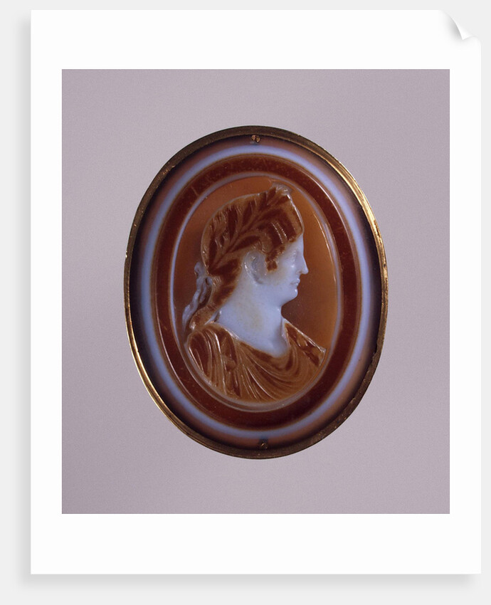 Portrait of Agrippina the Younger (Agrippina Minor), Wife of the Emperor Claudius. Cameo, Mid of 1st by Classical Antiquities