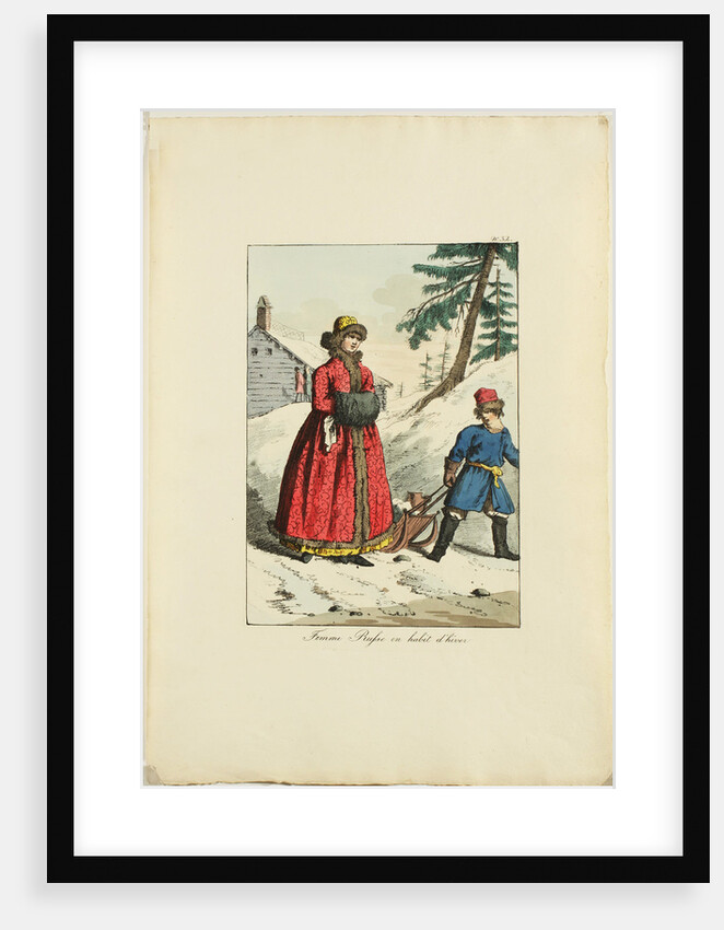 Russian Winter Clothing (From Moeurs et Costumes des Russes), 1817 by Armand Gustave Haubigant