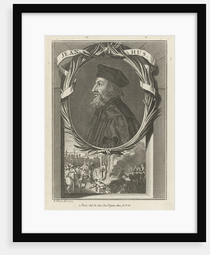 Portrait of John Hus, ca 1720 by Bernard Picart