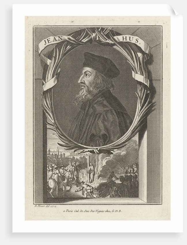 Portrait of John Hus, ca 1720 by Bernard Picart