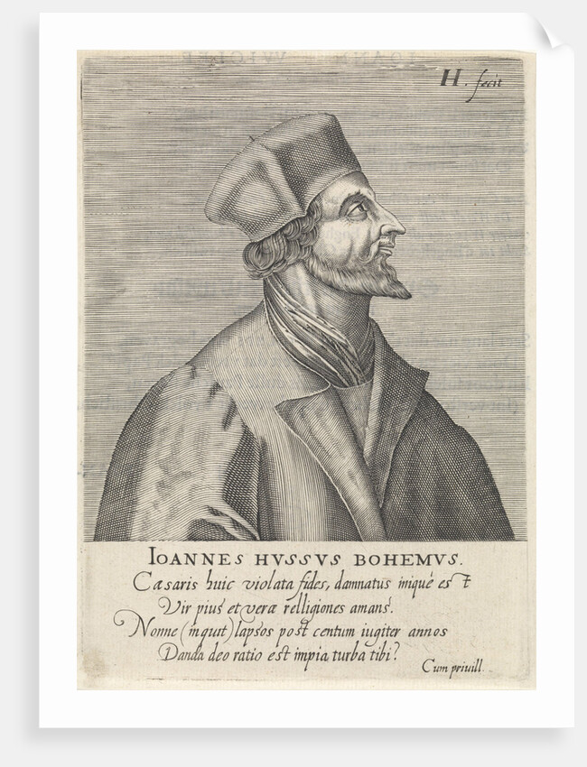 Portrait of John Hus, 1599 by Hendrik Hondius the Elder