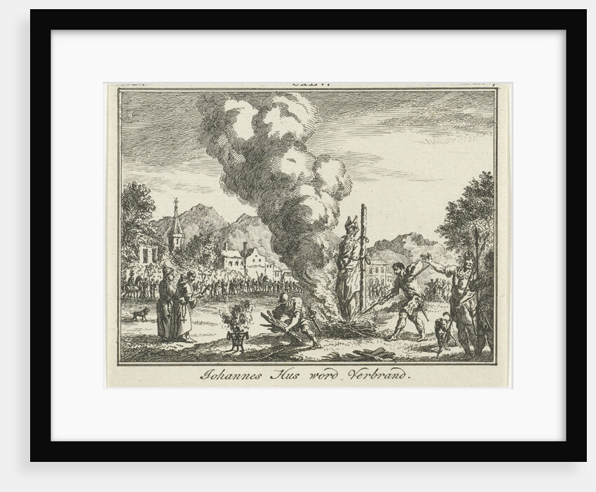 Burning of Jan Hus at the stake, Mid of the 18th century by Simon Fokke