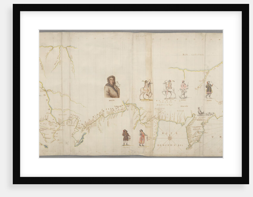 The Map of the First Kamchatka Expedition, 1725-1730 by Vitus Jonassen Bering