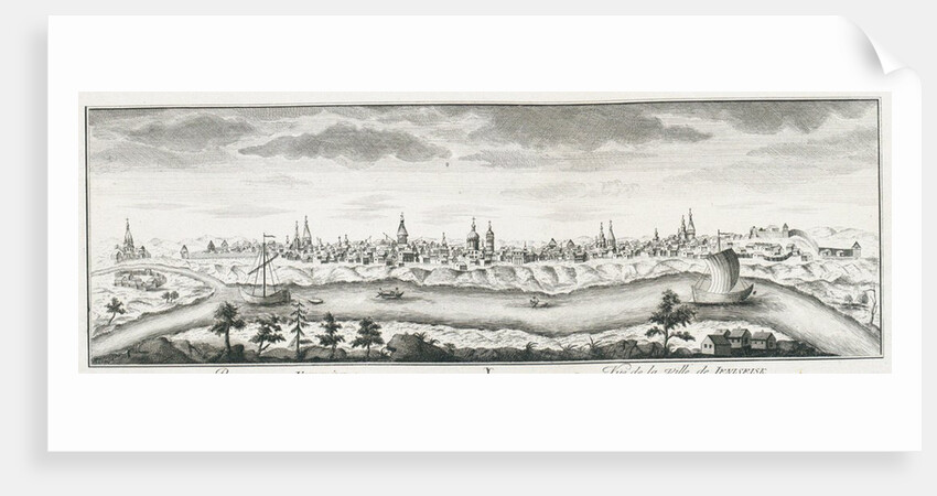View of Yeniseysk, ca 1735 by Johann Wilhelm Lürsenius