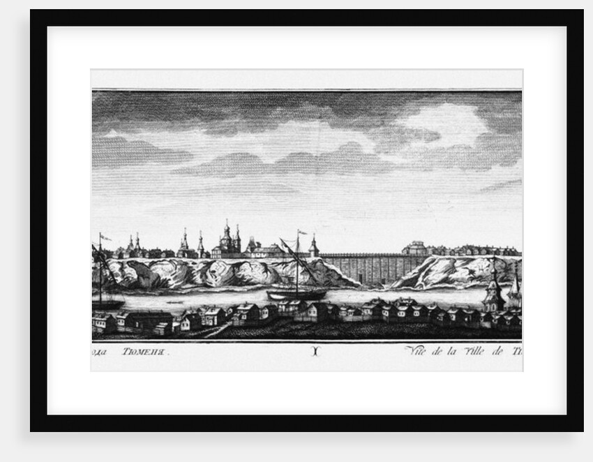 View of Tyumen, ca 1735 by Johann Wilhelm Lürsenius
